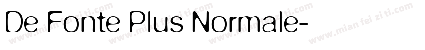 De Fonte Plus Normale字体转换